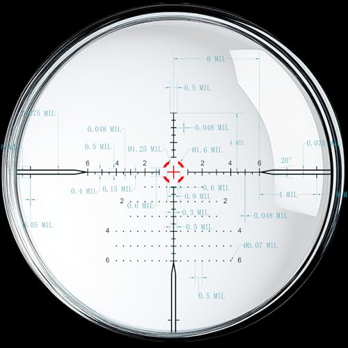 Paike HD 6-24x50 SFIR First Focal Plane Rifle Scope Red Illuminated Optics Scope Sight - Image 5