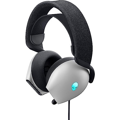 Image of Alienware AW520H Wired Gaming Headset - Dolby Atmos, Unidirectional, AlienFX 16.8 Million RGB Colors, Microphone Mute, Volume On-Headset Controls, 40mm Hi-Res Certified - Lunar Light, Lunar Light