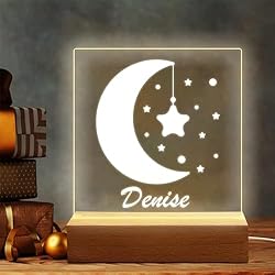 Stileitaliano benutzerdefinierte Lampe mit Namen verstellbare Nachtlicht für Kinder führte Schlafzimmer Nacht 