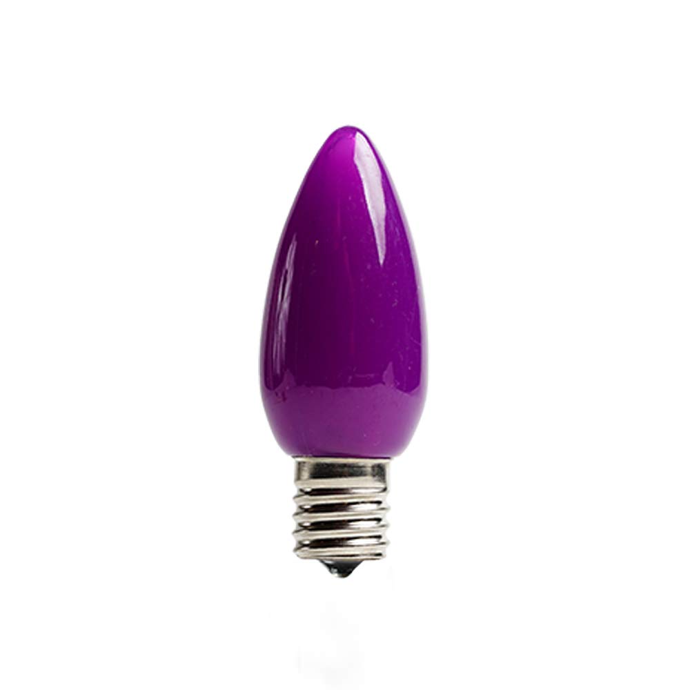 C9 Opaque Purple SMD LED Bulb - Smooth C9 Purple Opaque Replacement Bulb