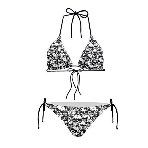 Coloranimal Maillot de bain 2 pièces pour femme - Taille haute - Triangle - Tankini - Maillot de...