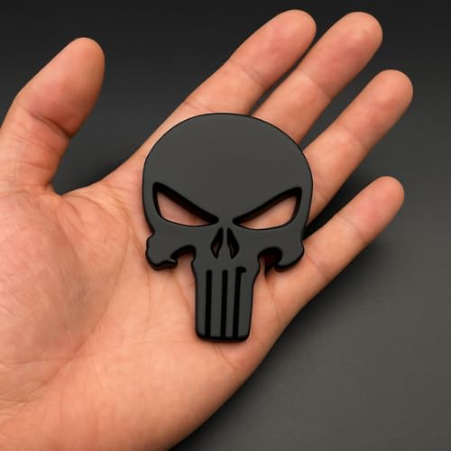 Image of DETACHI Danger Emblem 3D Metal Car Badges Emblems Logo-7.7 X 7.7cm-Black & Silver Trunk Rear Fender Emblem compataibe with Tailgate Side Sticker Badge Car Decals Waterproof Self-Adhesive Non-Rusting