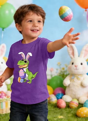 Image of Ithalt Kids Easter Shirts for Girls Cute Bunny Graphic Tshirt Easter Long Sleeve Tops 5-14y