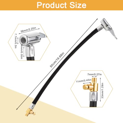 STHIRA Tyre Inflator Hose 19.6 Inch 50cm - Image 3