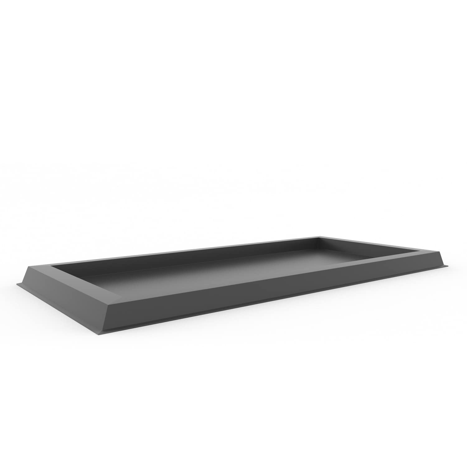 Tekcnoplast Plato rectangular para maceta, 108 x 49 cm, color antracita, de resina, para macetero modelo Matera
