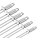 TEPSMIGO Schaschlikspieße,Grillspieße Edelstahl,Schaschlikgrill,Metall Grill Spieße(6PC)