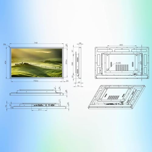 Image of 32inch Wall Mount Digital Signage, 2K UHD Touchscreen IPS Digital Display, 500nits High Brightness Monitor, CMS /U-Disk Plug&Play, 24 /7 Operation, Smart Split Screen, Android 11 OS Advertising Display