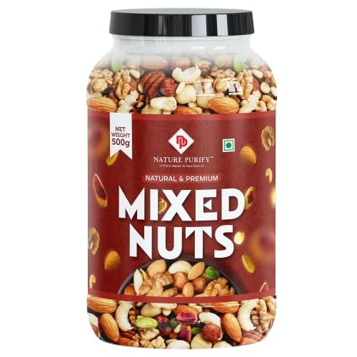 Nature Purify Mixed Nuts 500g (Almond, Cashew, Apricot, Green Raisins, Pumpkin & Many More.
