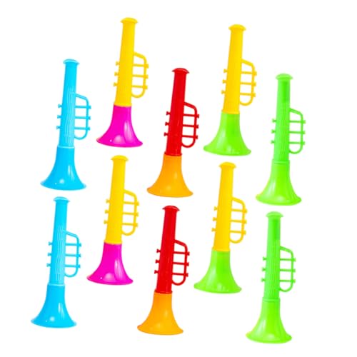 Garneck 30pcs Trumpet Horn Musical Instrument Fan Trumpet Party Mini Small Trumpet Music Musical Learning Trumpet Blowing Trumpet Learning Abs