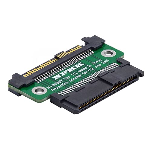 NFHK U.2 U2 SFF-8639 NVME PCIe 4.0 SSD Adapter Male to Female Extension 68pin PCI Express PCBA, Green Adapter 8639 M-F
