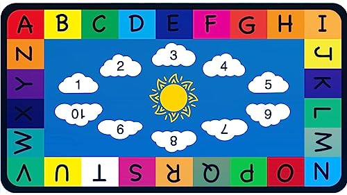 Genki - Classroom Rug for Kids - Education Classroom Carpet for Children - Colorful Seating Area - Large Elementary Classroom Rugs - Kids Seating for School Playroom | 6'6