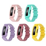 Compatible with Fitbit Ace 3 Bands for Kids, Silicone Replacement Band Water Resistant Fitness Watch...
