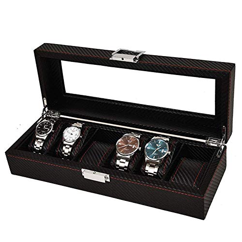 Boîte de présentation pour 6 montres et bijoux à poser sur votre commode de chambre