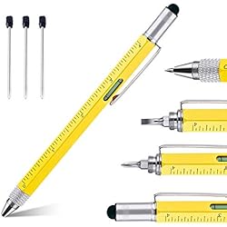 Regalos Originales para Hombre Premium Bolígrafo Multifuncion Oficina Boli Herramienta Regalos Cumpleaños Hombre Bolígrafo Multiherramienta Bolígrafos de Escritura Recargable de Tinta Negra Boli