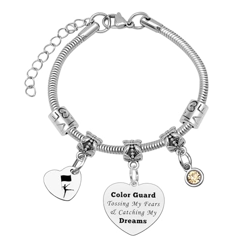 Color Guard Gift Jewelry Inspirational Color Guard Gift Color Guard Team Gifts Inspirational Gift for Color Guard Senior Color Guard Gifts Birthday Tossing My Fears Catching My Dreams