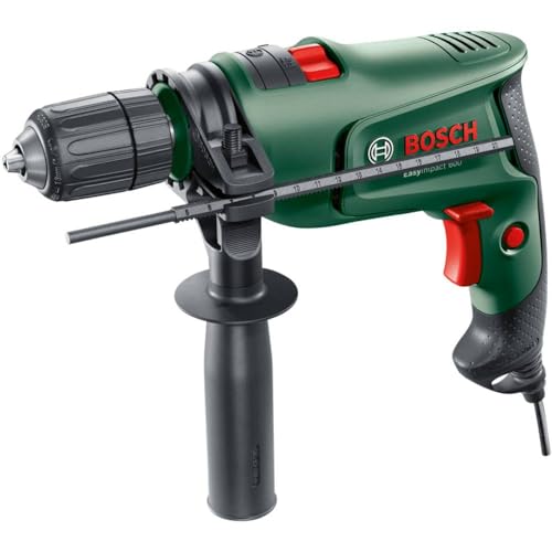 Bosch Schlagbohrmaschine EasyImpact 600 (600 Watt, Zusatzhandgriff, Tiefenanschlag, BohrØ in Holz 25 mm)