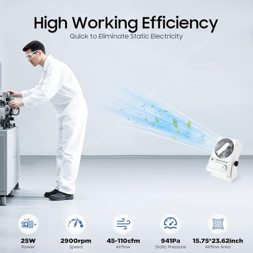 Ventilador Ionizador Bacocoo 110V 25W Ajustable Blanco y Negro miniatura 7