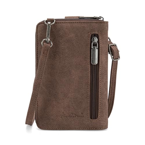 Image of Montana West Western Crossbody Phone Wallet for Women RFID Blocking Wallet Purse with Cash Slots & Zipper Pocket