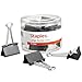 Staples; Large Metal Binder Clips, Black, 2" Size with 1" Capacity