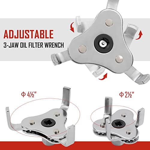 SPARKWHIZ 7-Piece Oil Filter Wrench Set