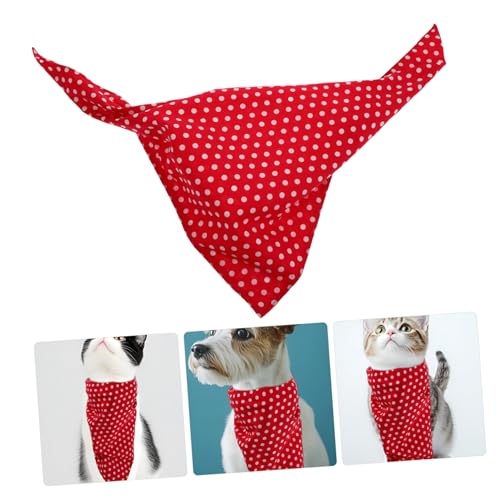 Angoily Hunde Halstuch Bandana Für Corgi Zwergspitz Doppelseitiges Angenehmes Haustierhalsband Mit Rundpunkten in Rot Für Halloween Und Täglich Hält Ihren Hund Sauber Und Attraktiv