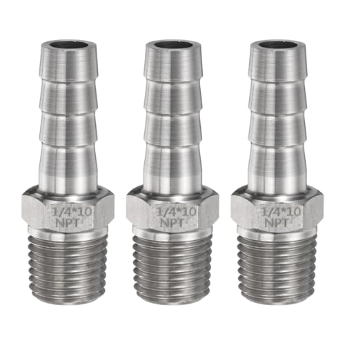 QUARKZMAN 3Pcs Inox Acier Tuyau Cannelé Raccord 0,4