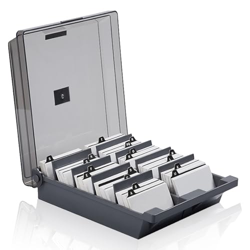 WOUMON Visitenkartenbox,1000 Karten Visitenkarten Aufbewahrungs...