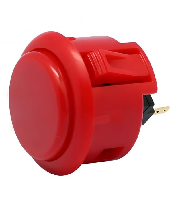 Red Arcade Button Compatible for Recreational Bartop Sanwa Push Button Set 31mm