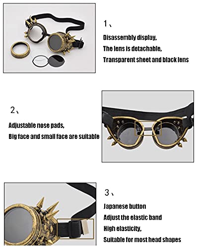 ZLYJ Ultra Steampunk Goggles Cyber ​​Glasses