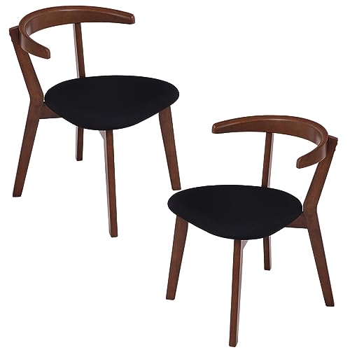 ヤマソロ ダイニングチェア 2脚セット ロージー Rosie (ブラウン/ブラック) 83-519