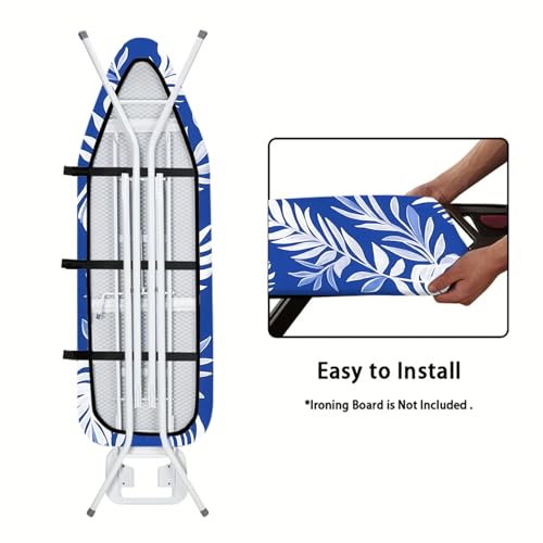 Image of Nuxovilar Tropical Leaves Ironing Board Cover 15x54 Polyester