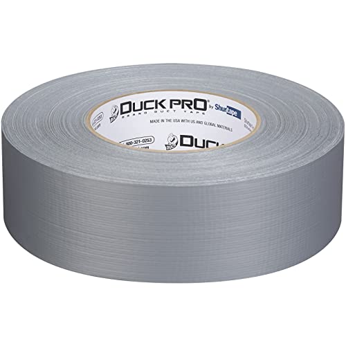 Image of Shurtape Duck Pro Professional Grade, All-Purpose Cloth Duct Tape for HVAC, Industrial and Packing, 48mm x 60yd, 11.0 mil, Silver, 1 Roll (105456)