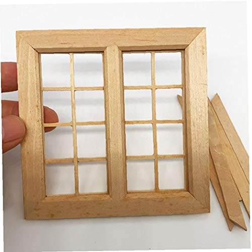 Kacniohen Puppenstuben-Fenster, Miniatur-Puppenzubehör Perfekt für Maßstab 1:12 Windows für Ihr Puppenhaus oder Model… – Bild 3