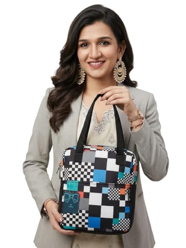 Image of Insulated Lunch Bag for Men & Women | 9.25 litres Large Capacity| 1000D Fabric | Bounded Satin Fabric | Water-Resistant & Leakproof | Durable Lunch Carrier with Double Handles (Multicolor)