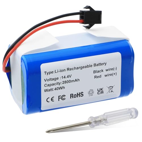 K KYUER 2800mAh Aspirapolvere Batteria per Proscenic 850T 850P Neatsvor X500 X520 X600 Ultenic D5 D5S Pro Series Robot Vacuum Cleaner Battery