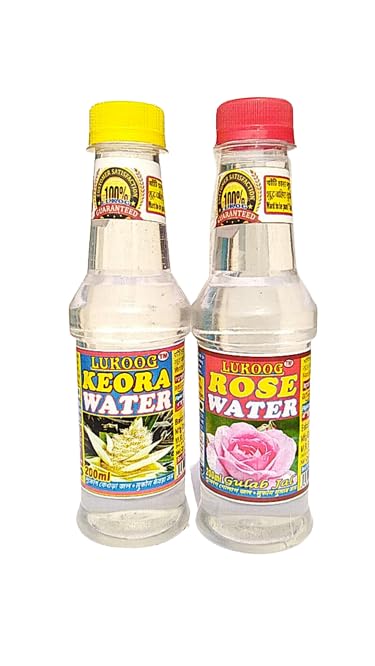 KR200 Lukoog Keora Water 200ml+Rose Water 200ml(Combo Pack of 2) Use For Biryani,Pulao,Fried Rice & other Recipes,It must be your choice,if do not like it,can return it