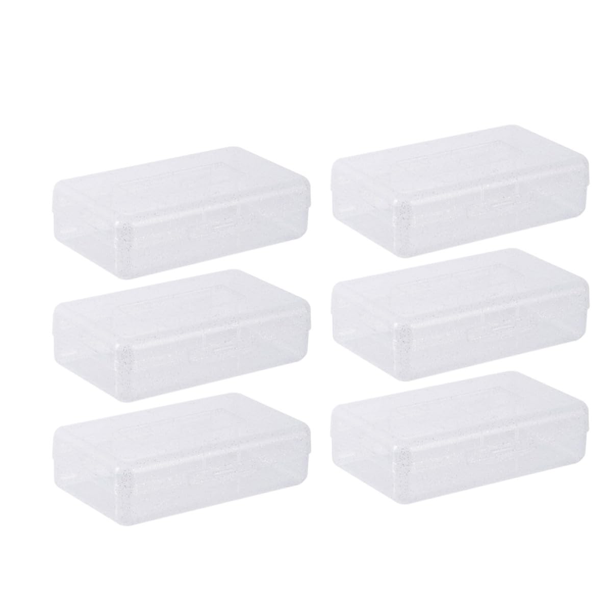 balacoo Contenitori per Penne Impilabile in Plastica Pp Trasparente Coperchio, Scatole Pratiche e Semplici 6 Pezzi per Back To School Party