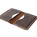 Men's Handmade Slim Leather Wallet Credit Card Holder Slim Wallet Italy oiled Leather (Hold 30 pics of cards)（Distressed Brown）110
