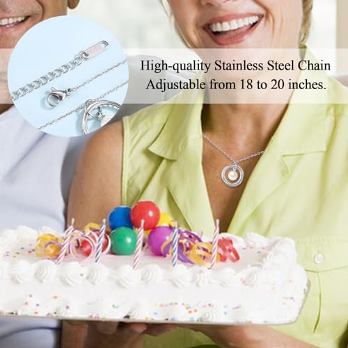 30th 40th 50th 60th 70th 80th 90th Birthday Gifts for Her Women, Birthday Necklace with Sweet Birthday Card for Women Mom Wife Grandma Nana Daughter Sister Aunt Niece Friend4