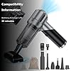 houscly Portable Cordless Foldable 20000PA High Power Mini Vacuum Cleaner, 4-in-1 Compressed Duster & Air Blower & Pump, Hand Held Vacuum, Brushless Motor, for Car, Home, Office, Pet, Camping #2