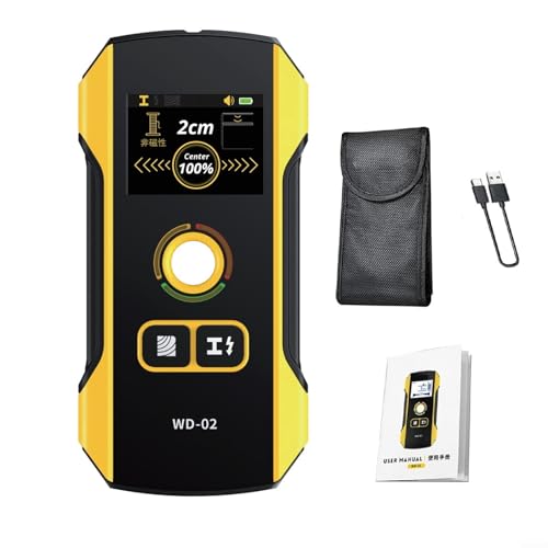 3-in-1 Wall Scanner Metal Detector With Color Screen for Live Wire Metal Wood Stud Finding Construction Tool With Center Positioning Hole Design