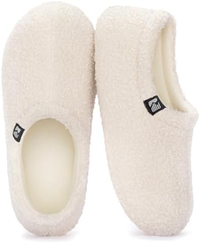 RockDove Damen Teddy-Fleece-Hausschuhe mit geschlossener Ferse Innenbereich | Angenehm warm, Weiche Dämpfung, Rutschfeste Sohle, Leicht, Waschmaschinengeeignet, Geschenkidee
