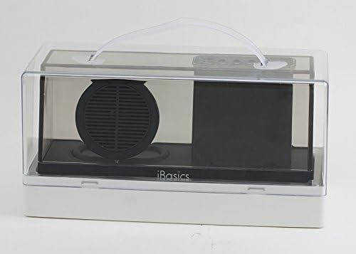 iBasics Bluetooth Speaker with Clock and FM Radio in Acrylic Box (Black)
