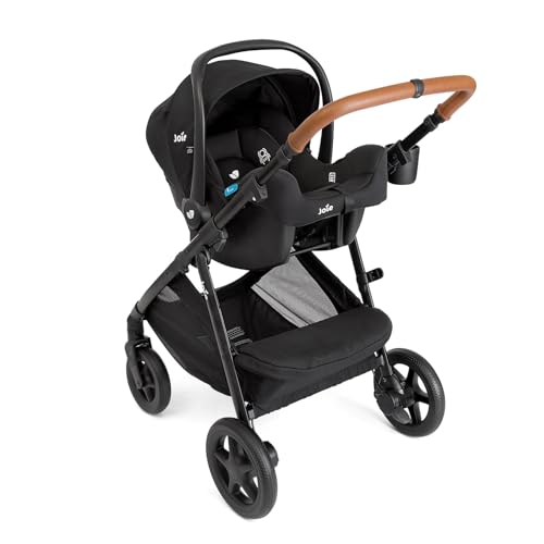 Image of Joie Baby, Ginger and Rue Travel System - 4-in-1 Travel System with Lightweight Baby Car Seat and an Included Anti-Rebound Base for Easy Install and Height-Adjustable Stroller (Shale Dark)