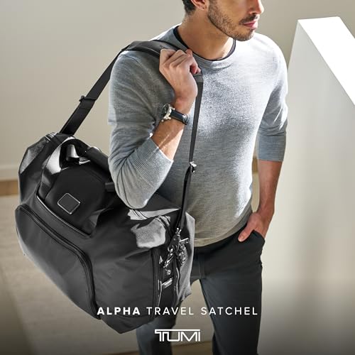 Image of Tumi Alpha 3 Double Expansion Travel Satchel, Official Product, 1.1 gal (31 L) 0 cm 6.2 lbs (2.9 kg), Black, One Size