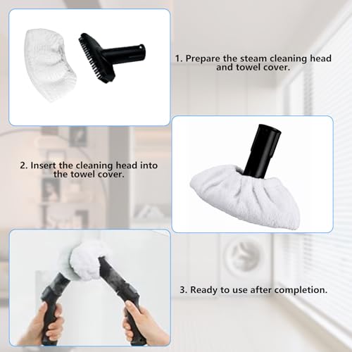 5 Stk Dampfreiniger Mikrofaser Ersatztücher für Kärcher Dampfreiniger Zubehör, Dampfreiniger Ersatzbezüge Wischtücher für Kärcher EasyFix SC 2 SC 3 SC 4 SC 5, für Handdampfreiniger Ersatzteile Sätze