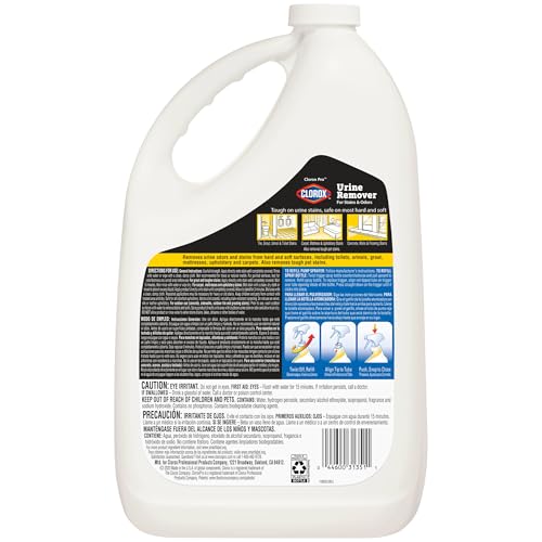 cloroxpro urine remover for stains and odors refill 128 ounces each pack of 4 package may vary