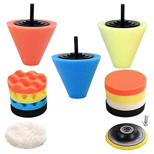 Car Buffers and Polishers Kit for Drill, 14Pcs Drill Polishing Wheel Foam Ball Buffing Pads Sponge Ball for Automotive Car Wheels Care, Metal, Plastic, Ceramic and Glass