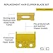 StyleCraft Replacement Fixed Gold Titanium Faper Hair Clipper Blade with Moving Slim Deep Cutter Set