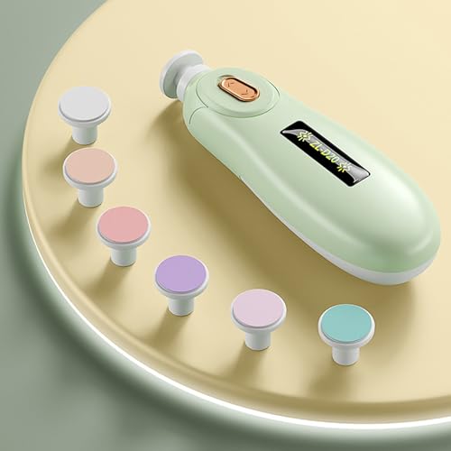 Image of Electric Baby Nail Trimmer for 0 to 3 Year | 7 Filer Heads Adjustment, Gentle Electric Power, Easy to Use, Ideal as New Born Baby Essentials Gifts, 1 Count